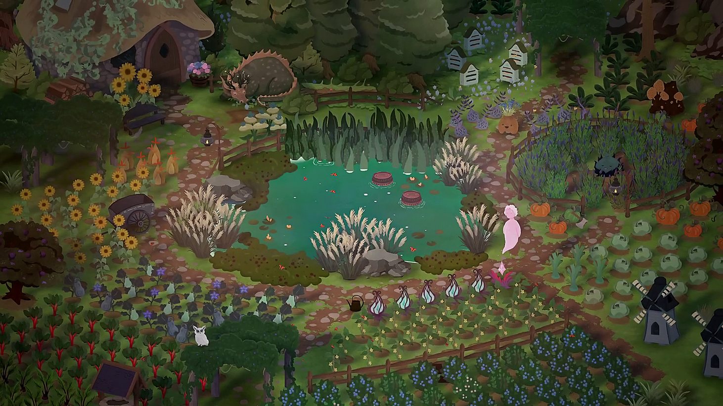 The farm plot with its pond in the university grounds
